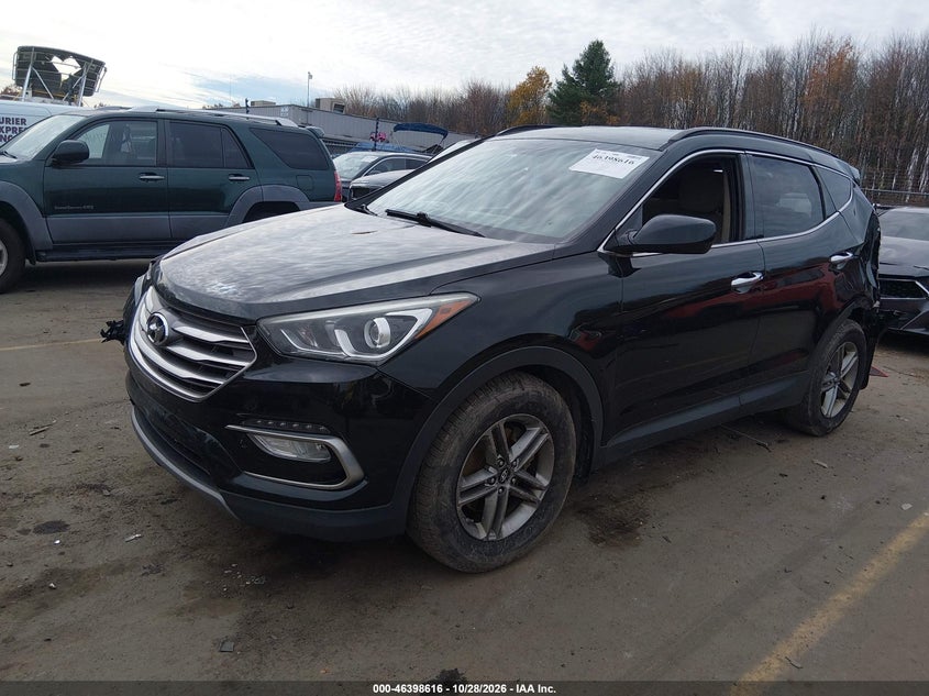 Vin: 5nmzudlb0hh009289, lot: 46898974, hyundai santa fe sport 2.4l 20172