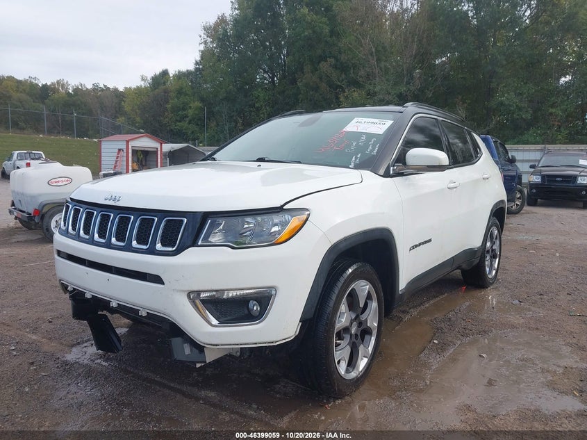Vin: 3c4njdcb1jt398170, lot: 46899417, jeep compass limited 4x4 20182
