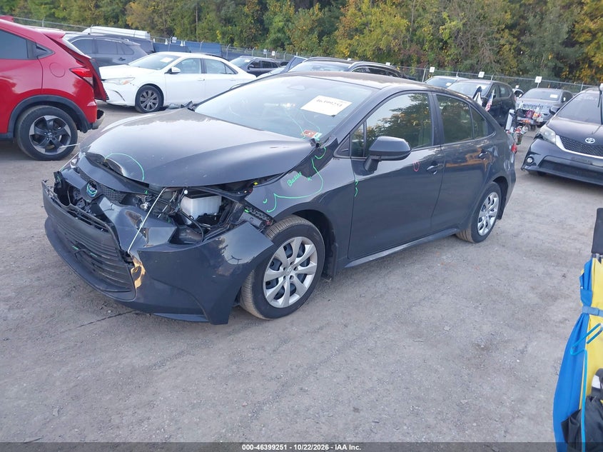 Vin: jtdbcmfe2s3088934, lot: 46899609, toyota corolla hybrid le 20252