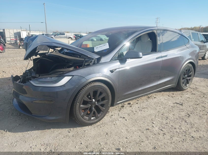 Vin: 7saxcbe55nf360995, lot: 46899643, tesla model x dual motor all-wheel drive 20222