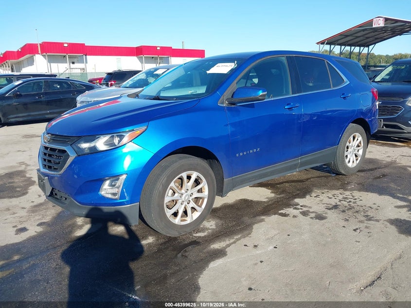 2019 Chevrolet Equinox Lt, Перёд и зад, IAAI, VIN 3GNAXKEV2KS538654 — фото 2