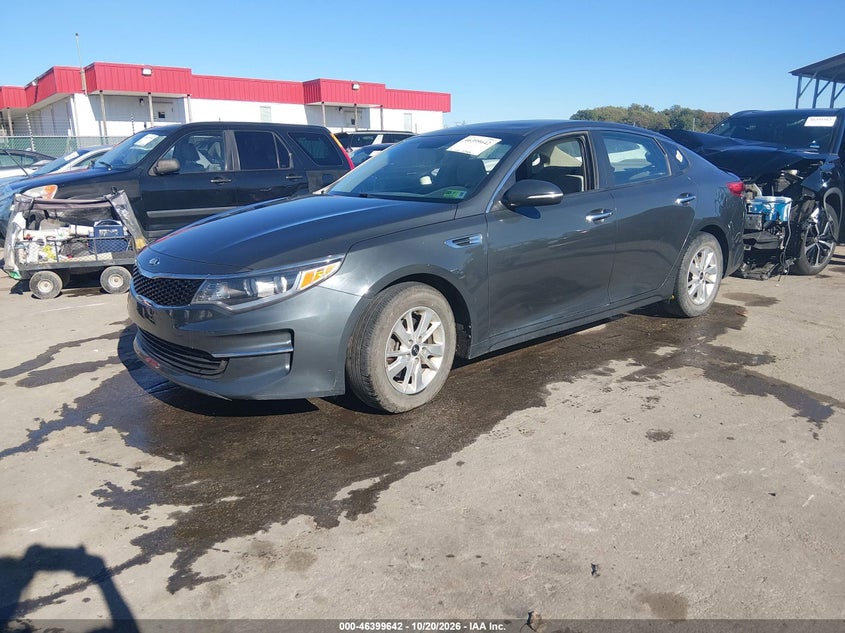 Vin: knagt4l33g5072470, lot: 46900000, kia optima lx 20162