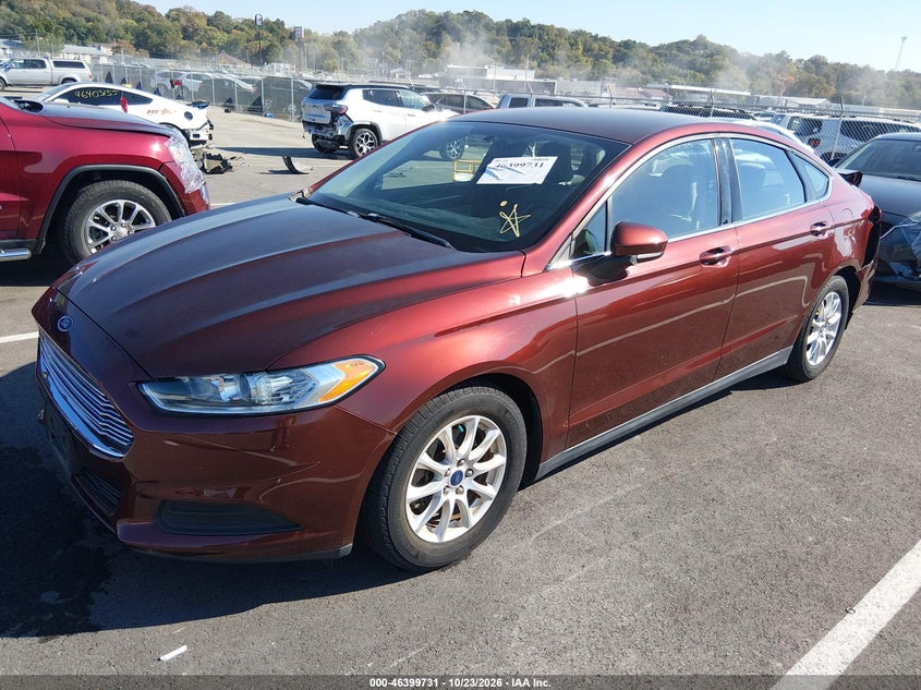 2015 Ford Fusion S, Rear, IAAI, VIN 3FA6P0G71FR263959 — photo 2