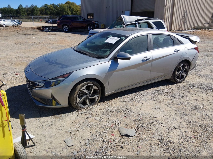 2022 Hyundai Elantra Sel, Rear, IAAI, VIN 5NPLN4AG9NH062704 — photo 2