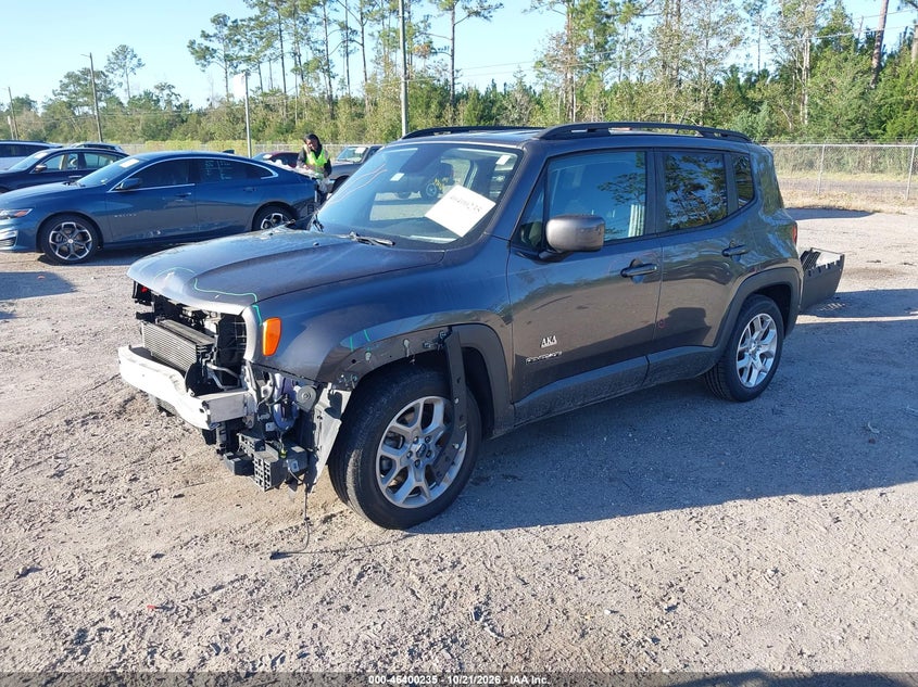 Vin: zaccjabt9gpd61531, lot: 46900593, jeep renegade latitude 20162