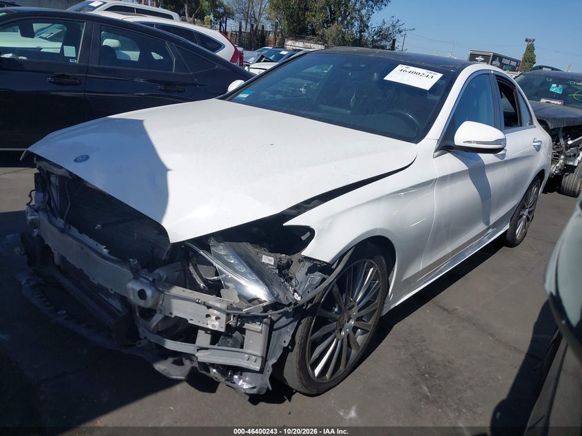 Vin: 55swf6gbxfu036158, lot: 46900601, mercedes-benz c 400 4matic 20152