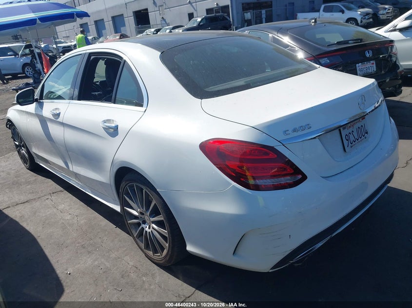 Vin: 55swf6gbxfu036158, lot: 46900601, mercedes-benz c 400 4matic 20153