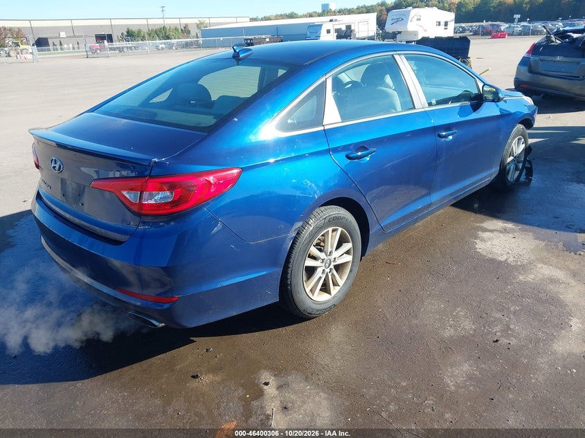 Vin: 5npe24af7fh161080, lot: 46900664, hyundai sonata se 20154