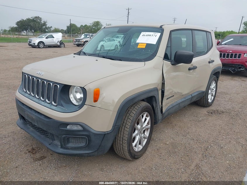 Vin: zaccjaat0fpb76292, lot: 46900729, jeep renegade sport 20152