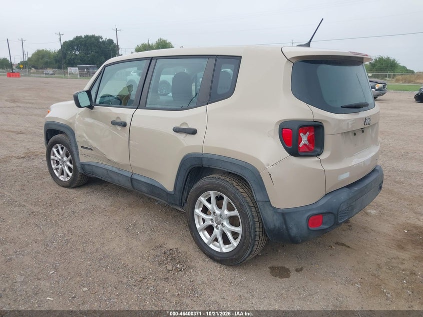 Vin: zaccjaat0fpb76292, lot: 46900729, jeep renegade sport 20153