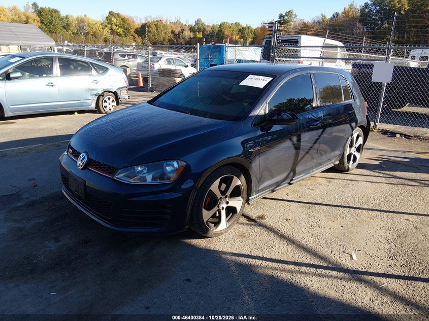 2017 Volkswagen Golf Gti Autobahn 4-Door/S 4-Door/Se 4-Door/Sport 4-Door, Front & Rear, IAAI, VIN 3VW5T7AU1HM016477 — photo 2
