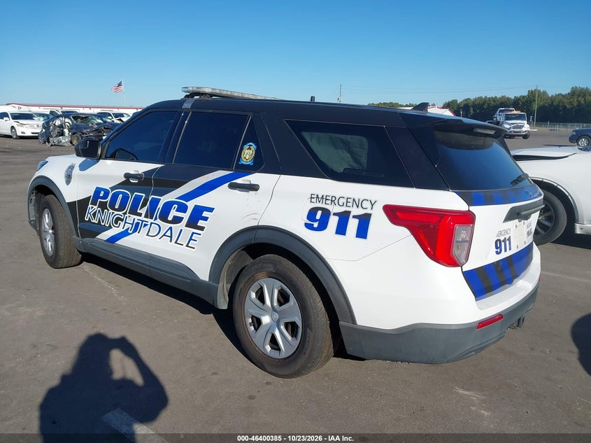 Vin: 1fm5k8ab1mga17655, lot: 46900743, ford police interceptor utility 20213
