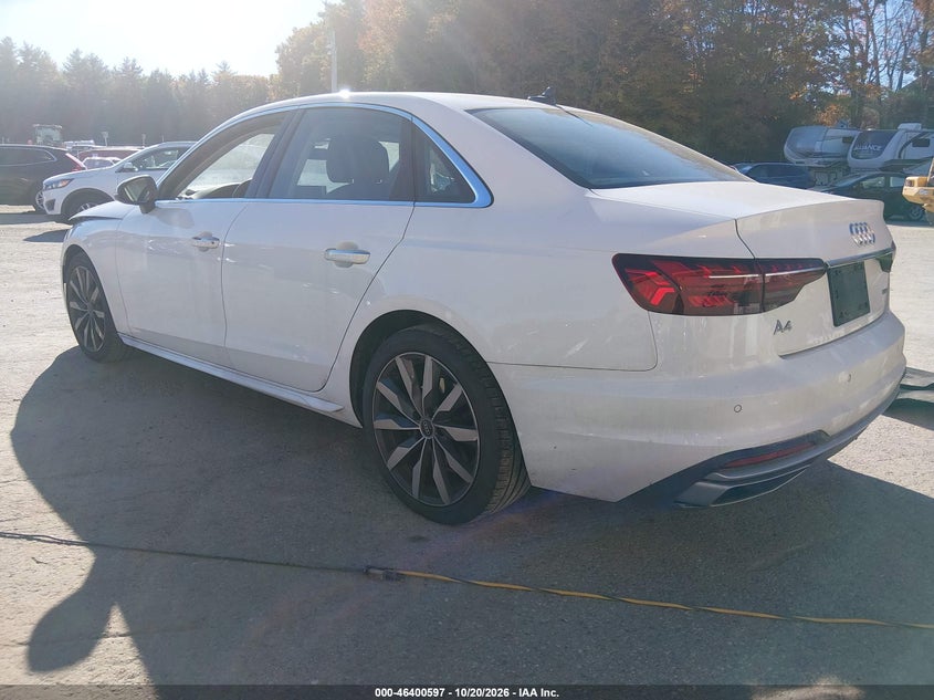 Vin: wauabaf44ma087378, lot: 46900955, audi a4 premium 40 tfsi quattro s tronic 20213