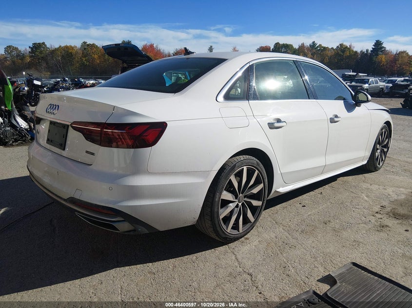 Vin: wauabaf44ma087378, lot: 46900955, audi a4 premium 40 tfsi quattro s tronic 20214