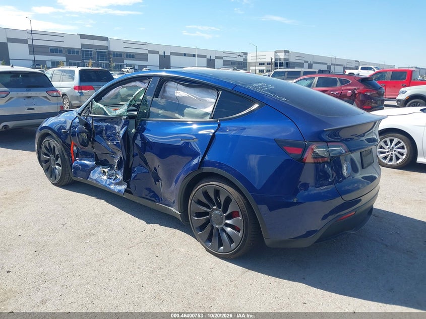 Vin: 5yjygdef3mf240072, lot: 46901111, tesla model y performance dual motor all-wheel drive 20213