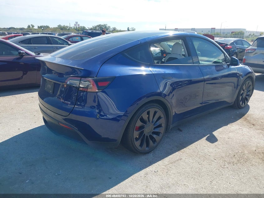 Vin: 5yjygdef3mf240072, lot: 46901111, tesla model y performance dual motor all-wheel drive 20214