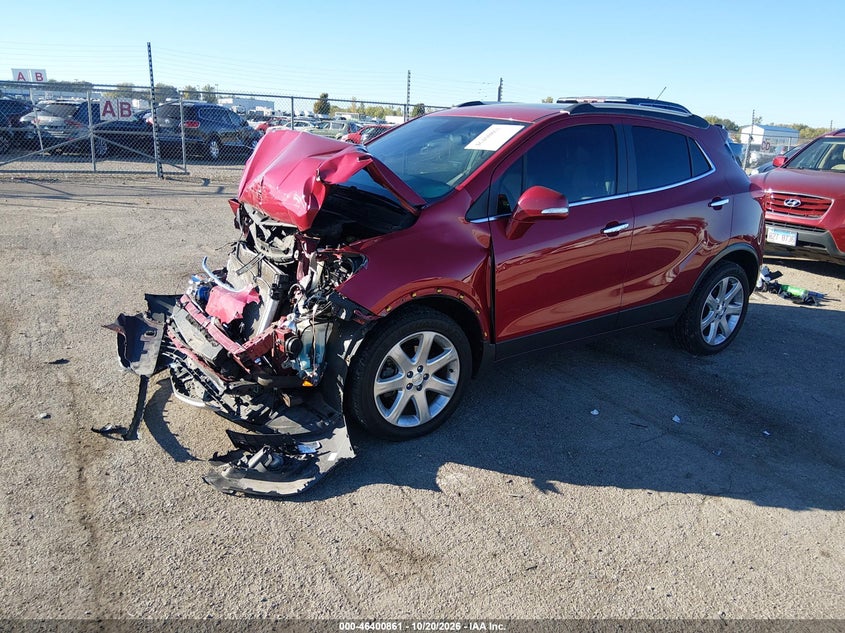 2015 Buick Encore Leather, Front End, IAAI, VIN KL4CJGSB9FB183861 — photo 2