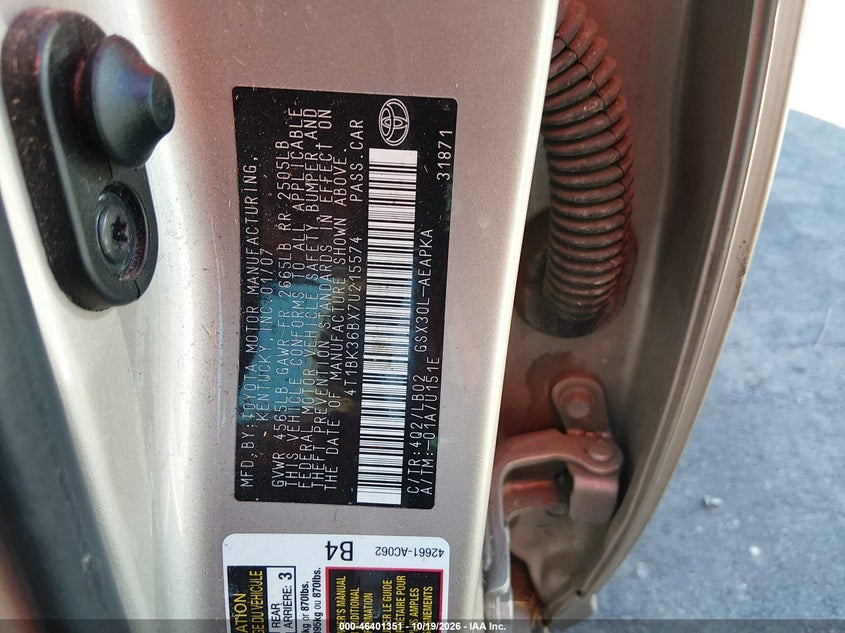 2007 TOYOTA AVALON LIMITED · Фото 9