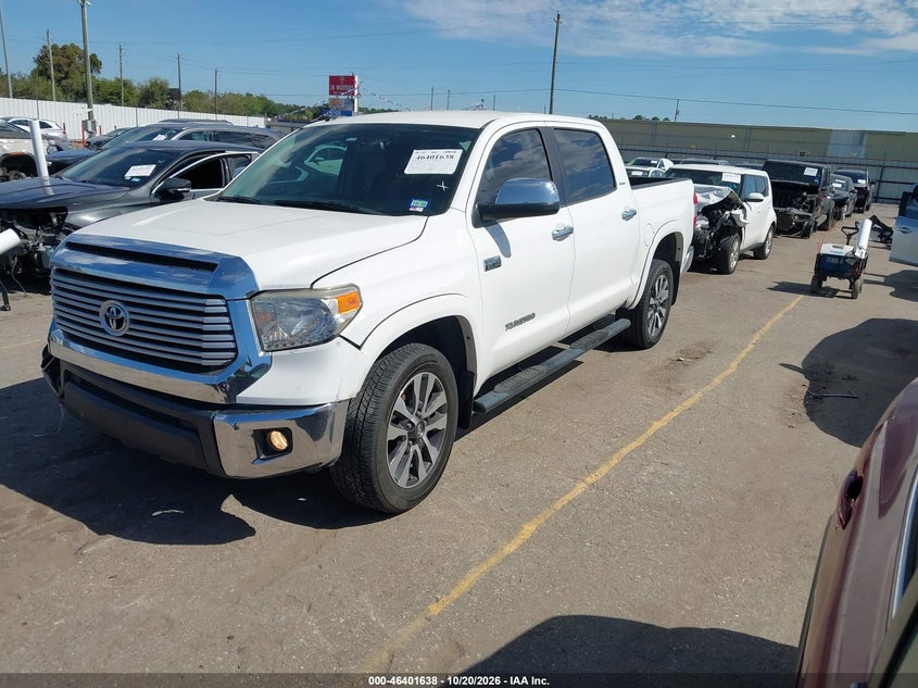 Vin: 5tffw5f17hx220230, lot: 46901996, toyota tundra limited 5.7l v8 20172