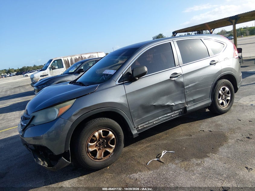 2014 Honda Cr-V Lx, Удар спереди, IAAI, VIN 3CZRM3H39EG707686 — фото 2