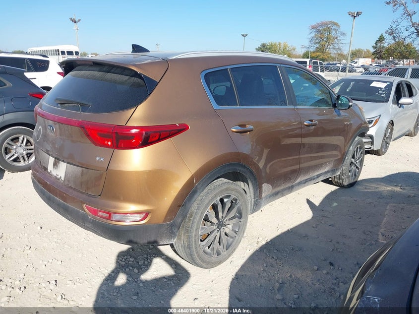 Vin: kndpncac6h7069336, lot: 46902258, kia sportage ex 20174