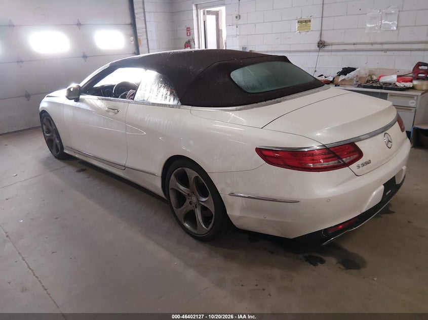 Vin: wddxk8cb9ha022336, lot: 46902485, mercedes-benz s 550 20173