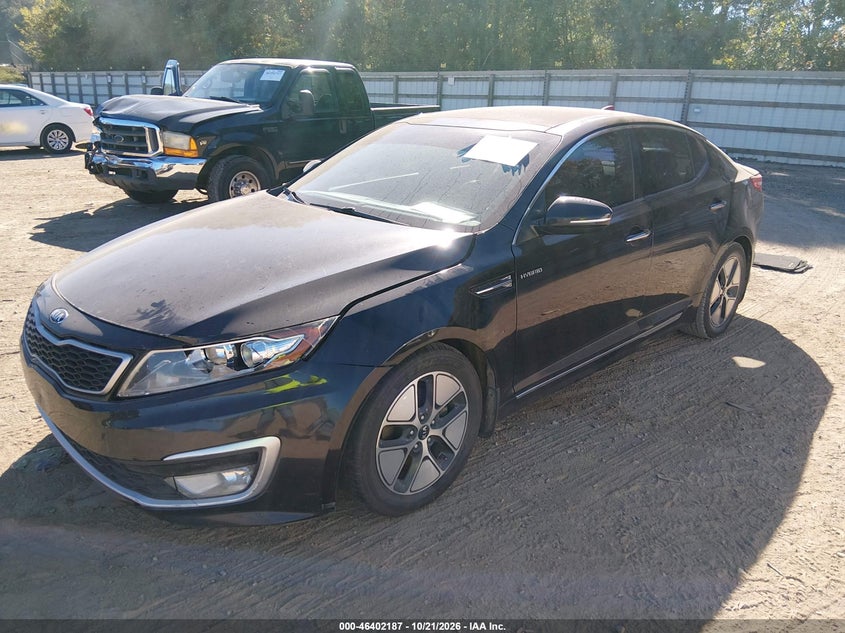 2013 Kia Optima Hybrid Ex, Left Front, IAAI, VIN KNAGM4AD6D5061693 — photo 2