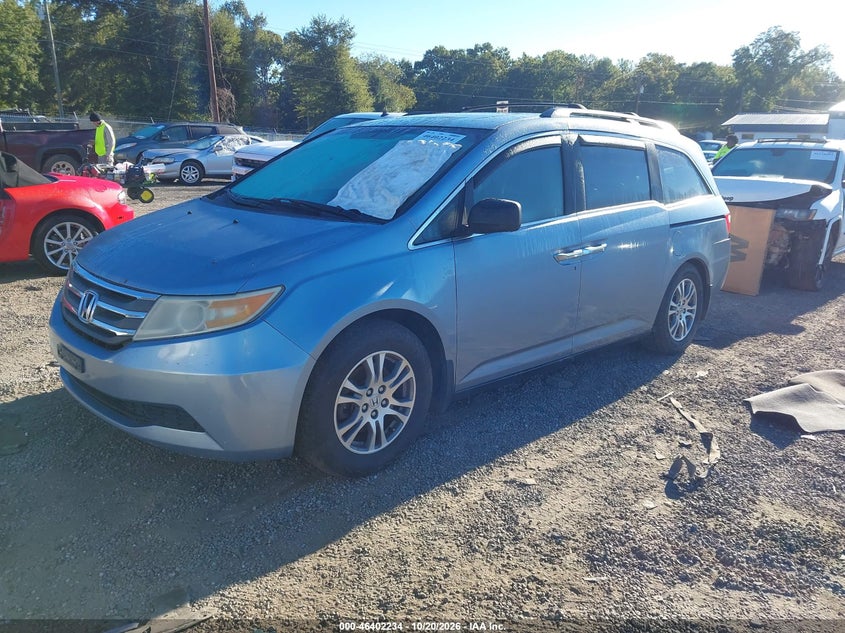 Vin: 5fnrl5h6xbb080612, lot: 46902592, honda odyssey ex-l 20112