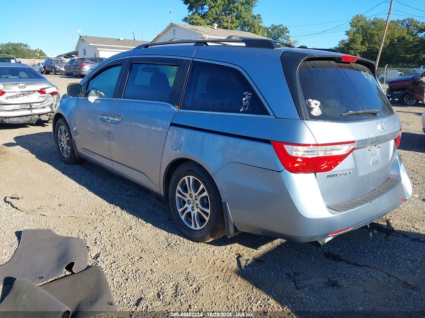 Vin: 5fnrl5h6xbb080612, lot: 46902592, honda odyssey ex-l 20113