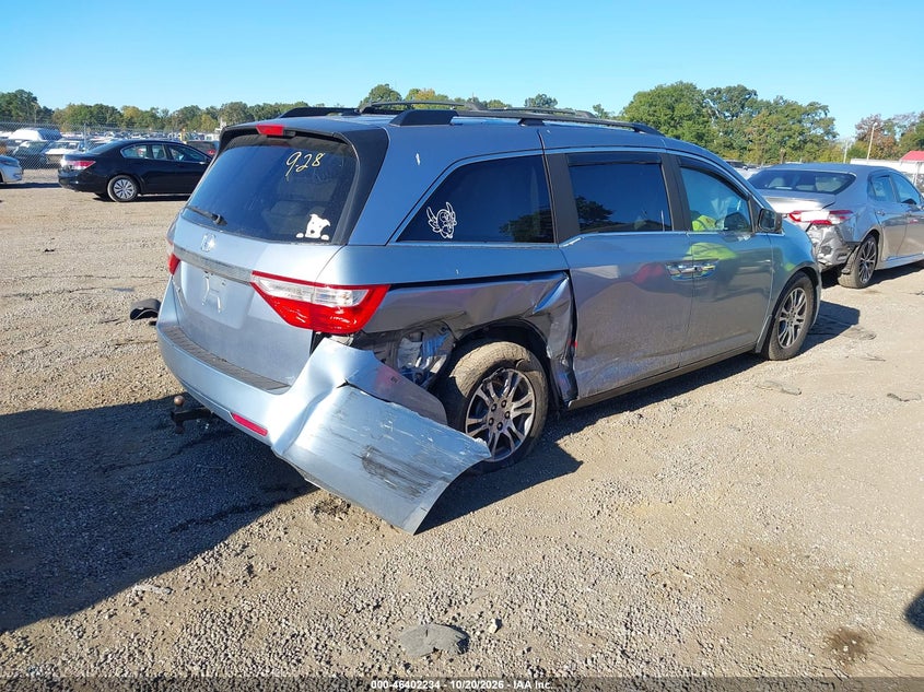 Vin: 5fnrl5h6xbb080612, lot: 46902592, honda odyssey ex-l 20114