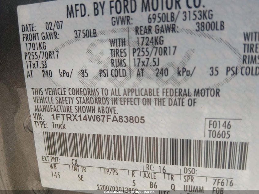 2007 FORD F-150 FX4/STX/XL/XLT · Photo 9