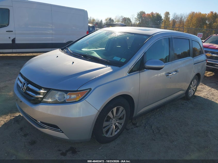 Vin: 5fnrl5h60eb048563, lot: 46902830, honda odyssey ex-l 20142