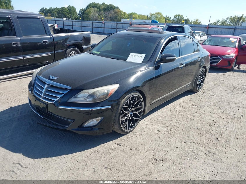 Vin: kmhgc4dh9cu166989, lot: 46902908, hyundai genesis 5.0 r-spec 20122