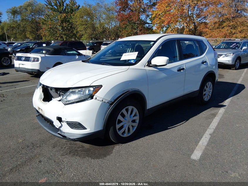 2016 Nissan Rogue S, По кругу, IAAI, VIN JN8AT2MV7GW148350 — фото 2