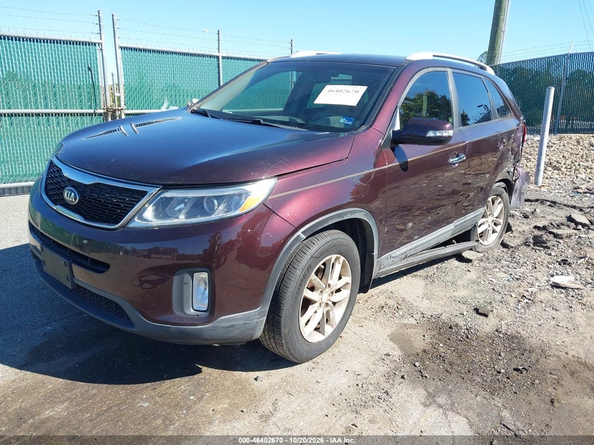 Vin: 5xykt4a77fg588677, lot: 46903028, kia sorento lx v6 20152