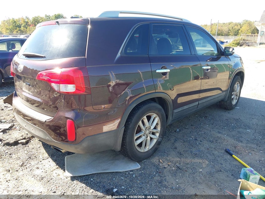 Vin: 5xykt4a77fg588677, lot: 46903028, kia sorento lx v6 20154