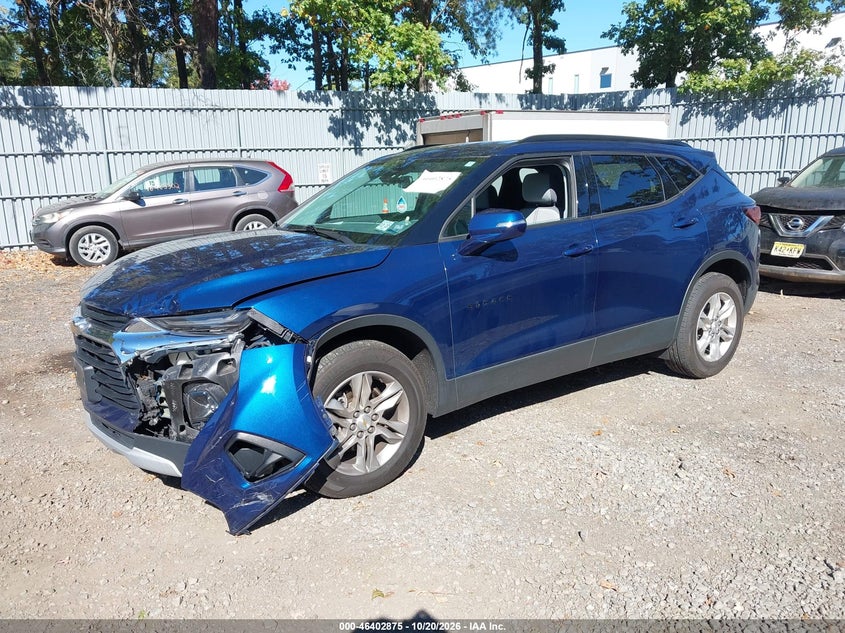 Vin: 3gnkbhr47ns188417, lot: 46903233, chevrolet blazer awd 2lt 20222