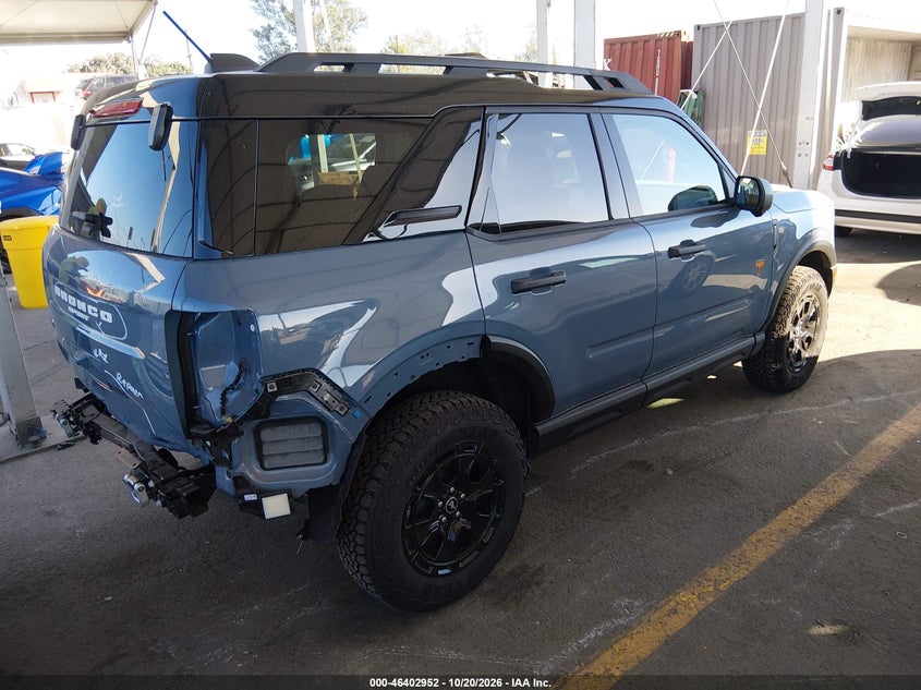 Vin: 3fmcr9da9srf37989, lot: 46903310, ford bronco sport badlands 20254