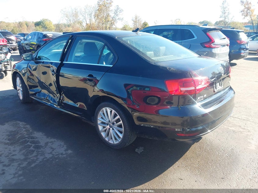 Vin: 3vwd07aj2fm302720, lot: 46903317, volkswagen jetta 1.8t se 20153