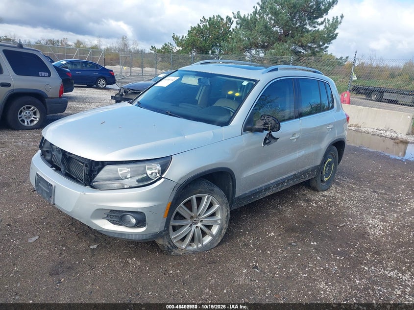 2012 Volkswagen Tiguan Se, Front End, IAAI, VIN WVGAV7AX1CW520246 — photo 2