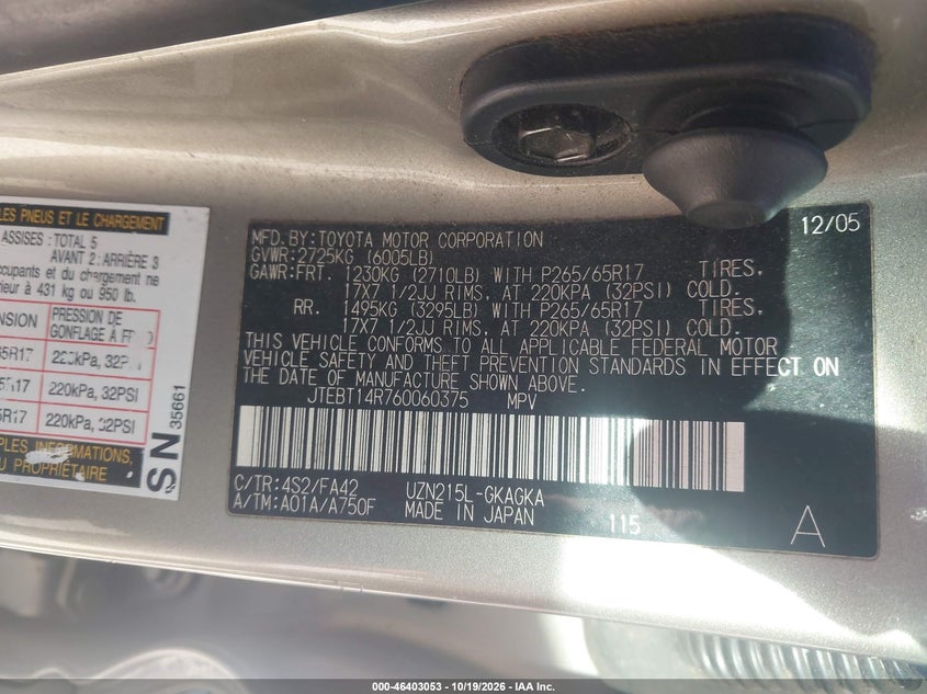 2006 TOYOTA 4RUNNER SR5 V8 · Фото 9