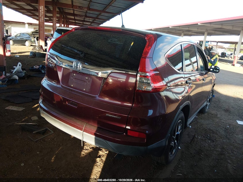 Vin: 2hkrm3h40gh518188, lot: 46903646, honda cr-v se 20164
