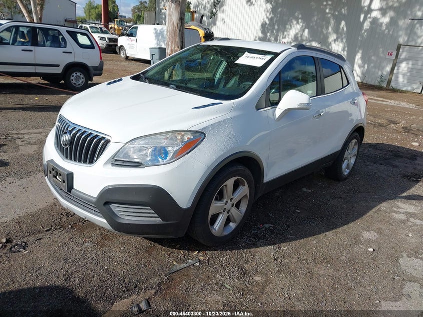 Vin: kl4cjasb2gb598342, lot: 46903658, buick encore 20162