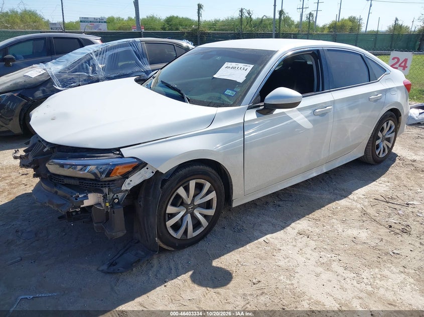 Vin: 2hgfe2f21rh570311, lot: 46903692, honda civic lx 20242