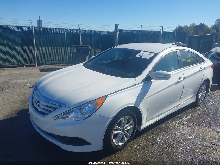 2014 Hyundai Sonata Gls, Unknown, IAAI, VIN 5NPEB4AC1EH849418 — photo 2