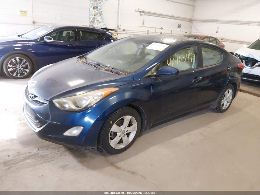 2013 Hyundai Elantra Gls, Обычный износ, IAAI, VIN KMHDH4AE4DU871411 — фото 2