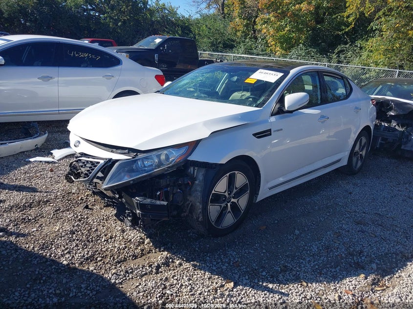 2013 Kia Optima Hybrid Ex, Engine Damage, IAAI, VIN KNAGM4AD4D5059702 — photo 2