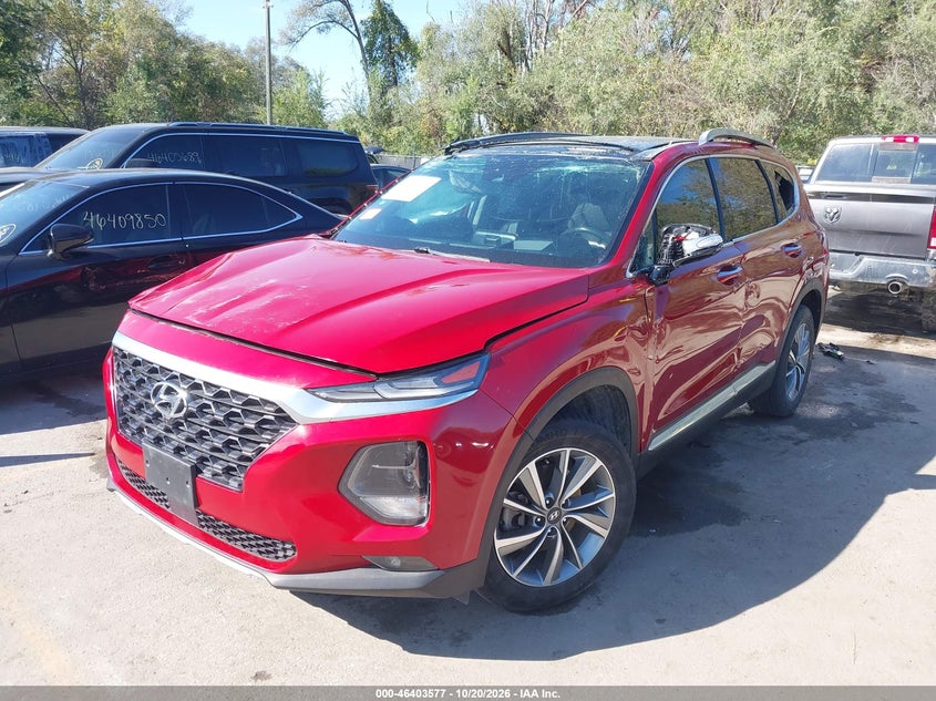 Vin: 5nms5cad2kh010559, lot: 46903936, hyundai santa fe ultimate 20192