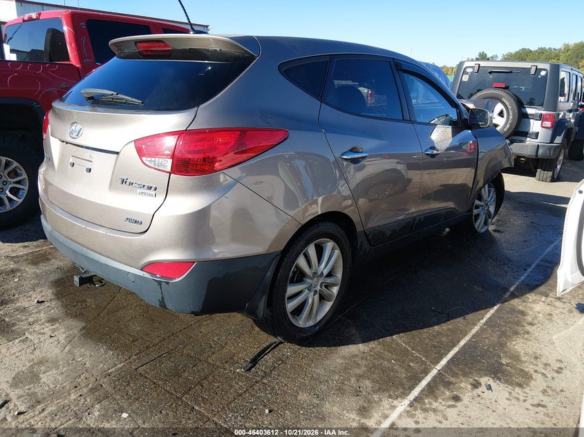 Vin: km8jucac0du722744, lot: 46903969, hyundai tucson limited 20134