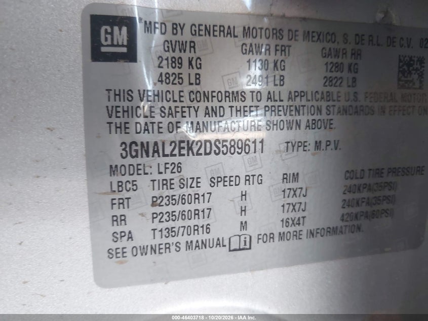 2013 CHEVROLET CAPTIVA SPORT 2LS · Фото 9